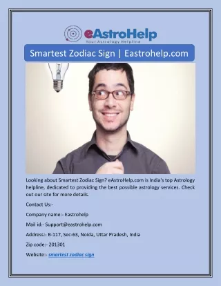 Smartest Zodiac Sign | Eastrohelp.com