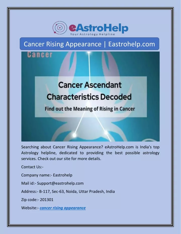 cancer rising appearance eastrohelp com