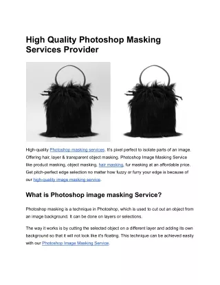 Can You Really Learn What is Photoshop Masking Services