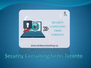 Everything To Know About Security Consulting Firms Toronto