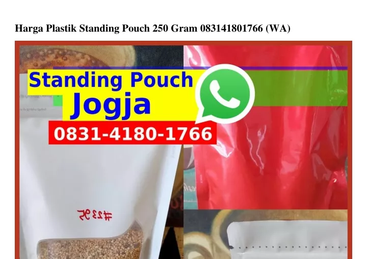 harga plastik standing pouch 250 gram