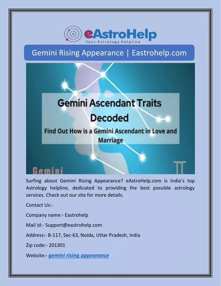 gemini rising appearance eastrohelp com