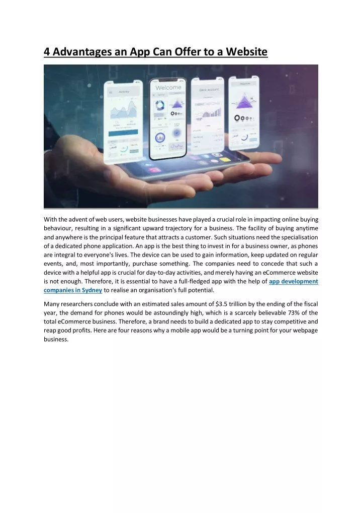 4 advantages an app can offer to a website
