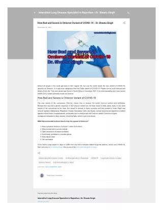 interstitial lung disease specialist in rajasthan