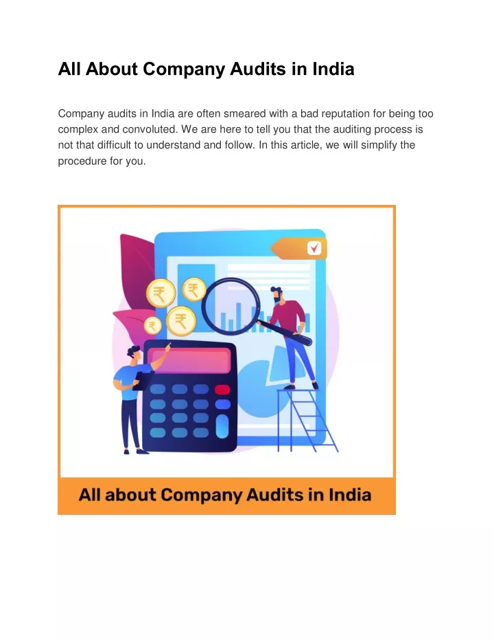 all about company audits in india
