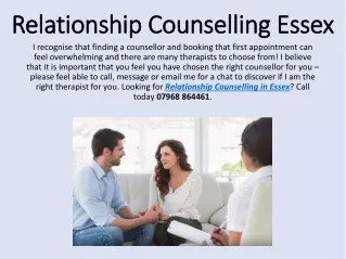 Relationship Counselling Essex