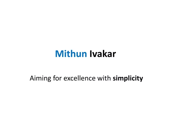 mithun ivakar