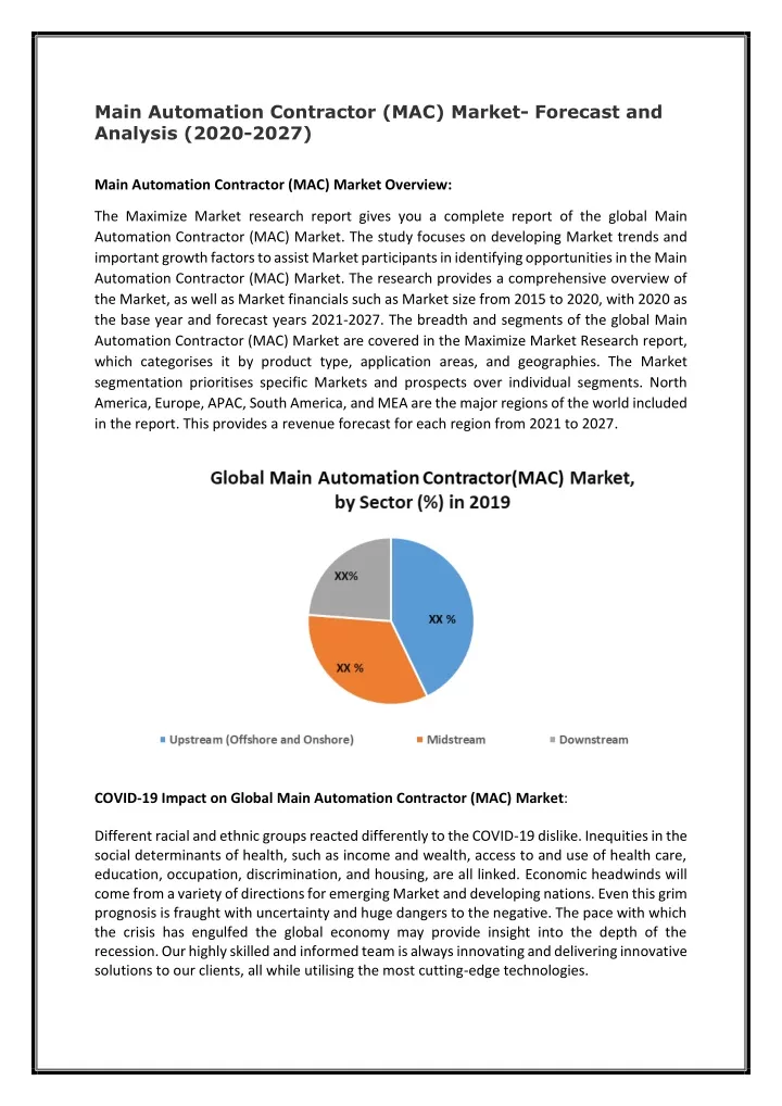 main automation contractor mac market forecast