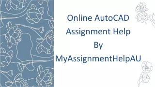 online autocad assignment help