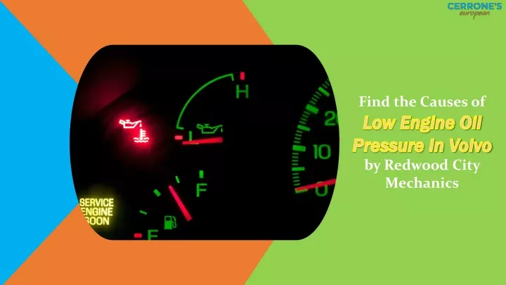 find the causes of low engine oil pressure