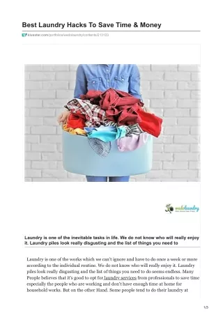 Best Laundry Hacks To Save Time & Money