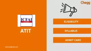 Admission Test for Icfai Tech (ATIT)
