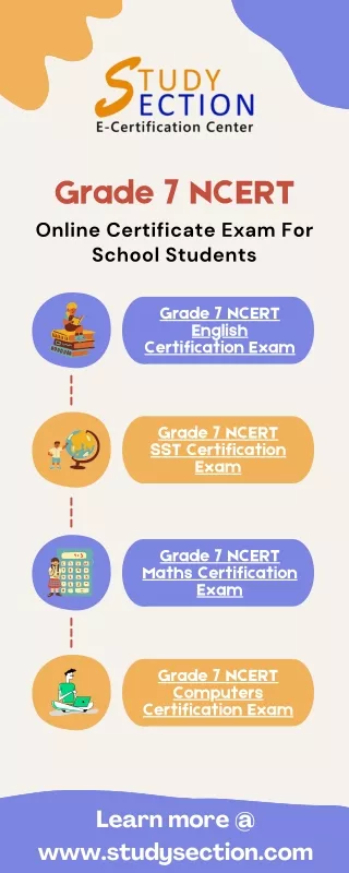 Grade 7 NCERT Online Certificate Exam For School Students