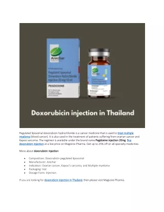 pegylated liposomal doxorubicin hydrochloride