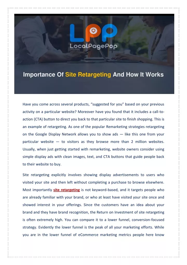 importance of site retargeting and how it works