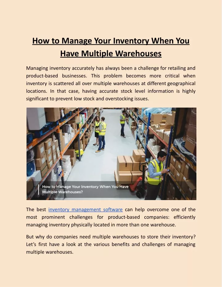how to manage your inventory when you have