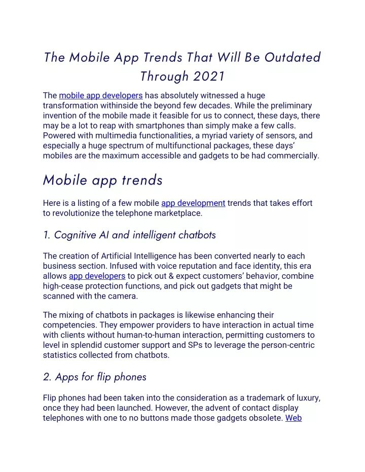 the mobile app trends that will be outdated