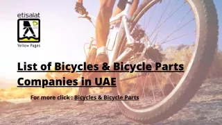 List of Bicycles & Bicycle Parts Companies in UAE