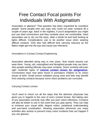 colored contact lenses for astigmatism