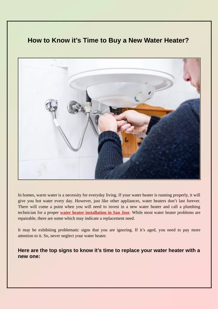 how to know it s time to buy a new water heater