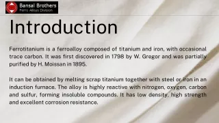 Ferro Titanium Scrap By (MS Bansal Brothers) Ferrotitanium