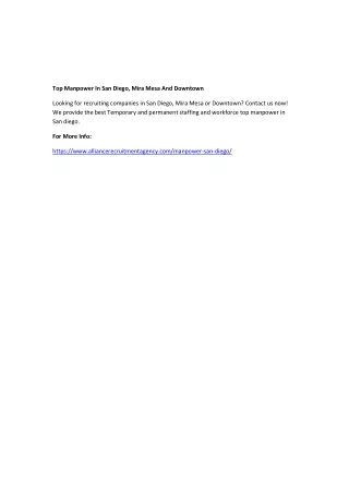 top manpower in san diego mira mesa and downtown