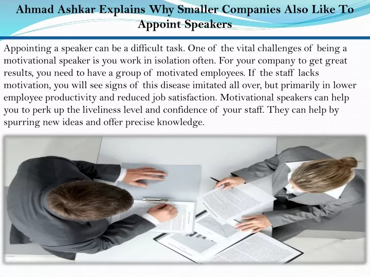 ahmad ashkar explains why smaller companies also