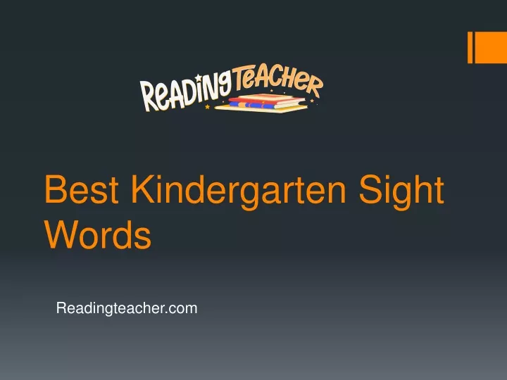 best kindergarten sight words