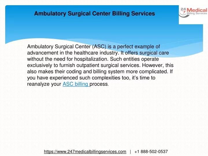 ambulatory surgical center billing services