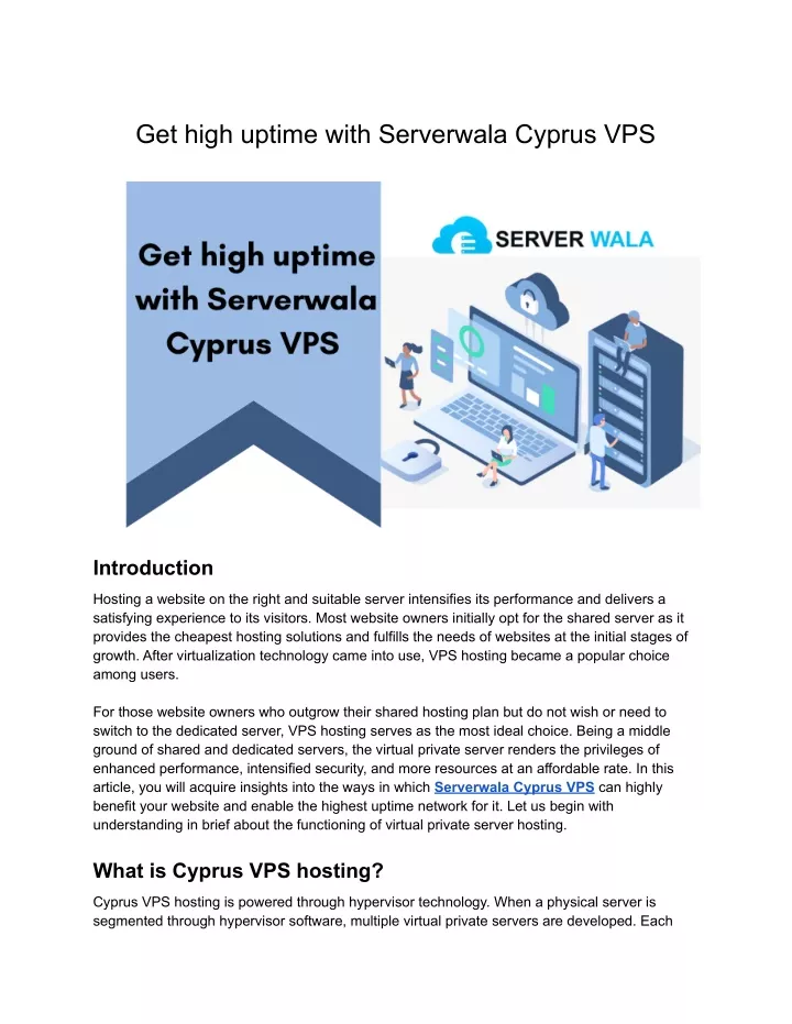 get high uptime with serverwala cyprus vps