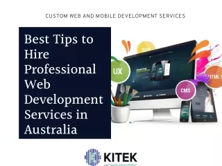 Best Tips to Hire Professional Web Development Services in Australia