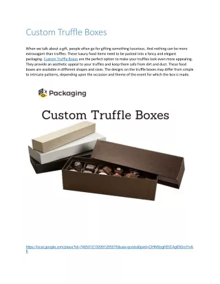 Custom Truffle Boxes