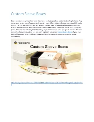 Custom Sleeve Boxes