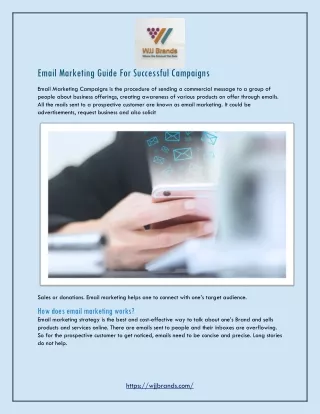 Email Marketing Guide For Successful Campaigns