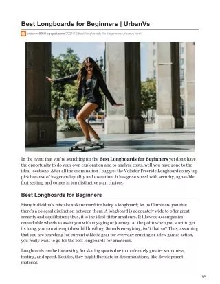Best Longboards for Beginners