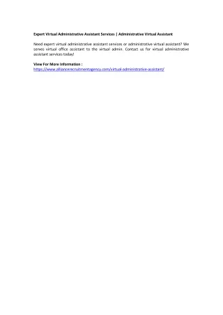 expert virtual administrative assistant services
