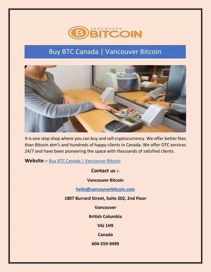 buy btc canada vancouver bitcoin