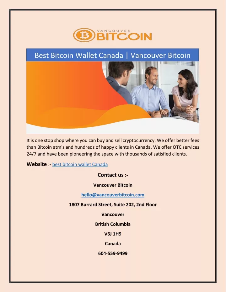 best bitcoin wallet canada vancouver bitcoin