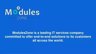 moduleszone is a leading it services company
