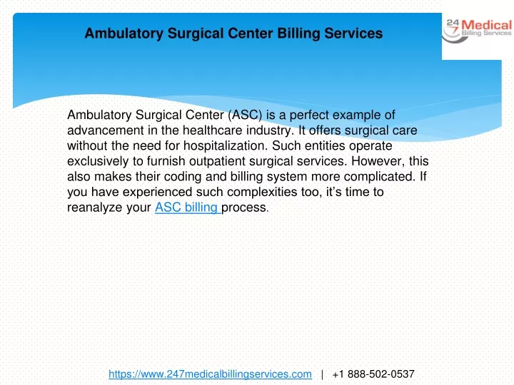 PPT - Ambulatory Surgical Center Billing Services PowerPoint ...