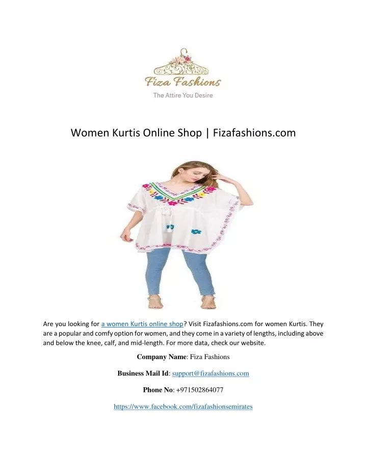 women kurtis online shop fizafashions com