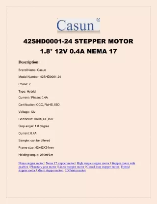 42shd0001 24 stepper motor