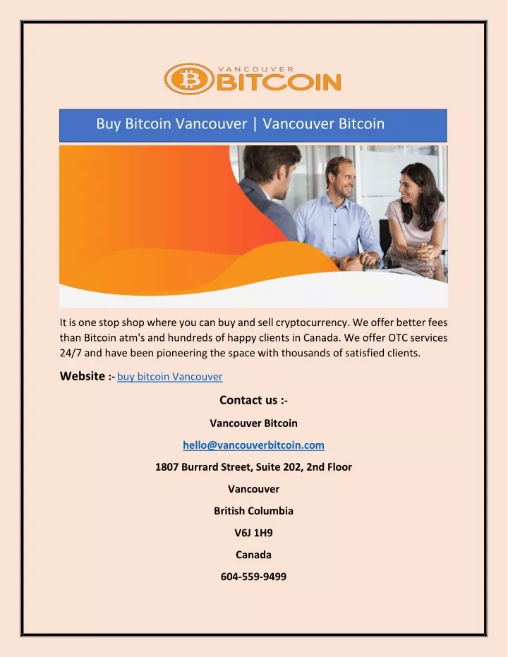 buy bitcoin vancouver vancouver bitcoin bitcoin