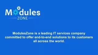 moduleszone is a leading it services company