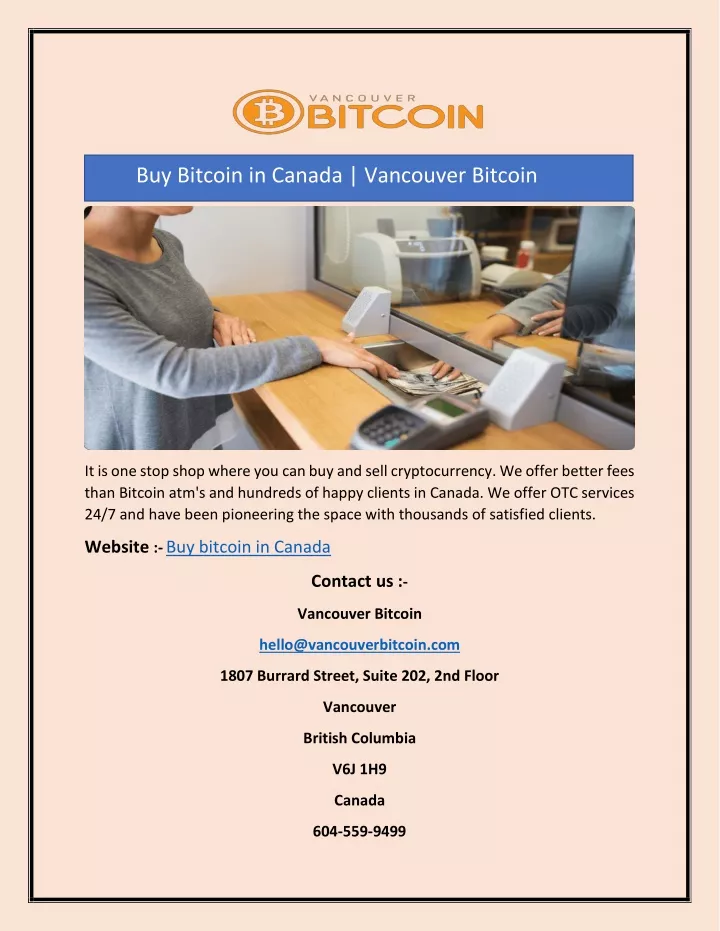 buy bitcoin in canada vancouver bitcoin bitcoin