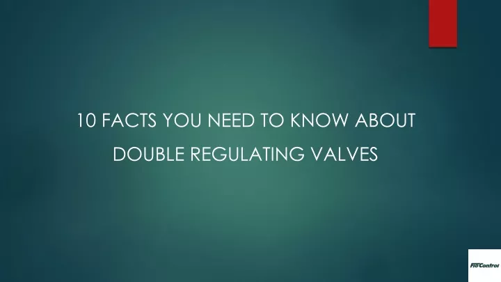 10 facts you need to know about double regulating