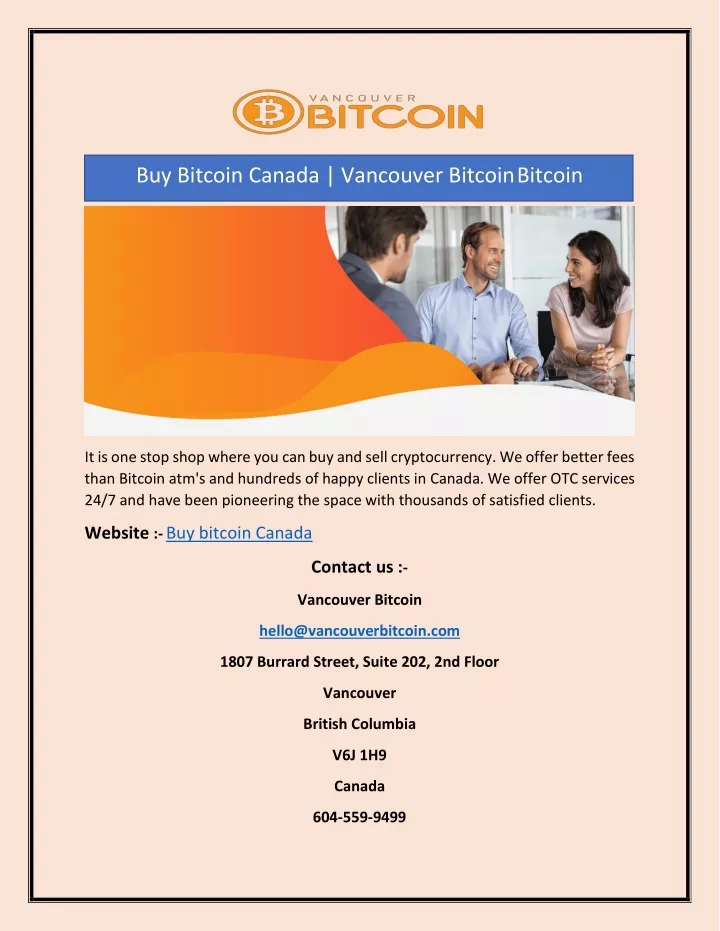 buy bitcoin canada vancouver bitcoin bitcoin