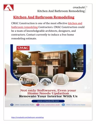 kitchen and bathroom remodeling