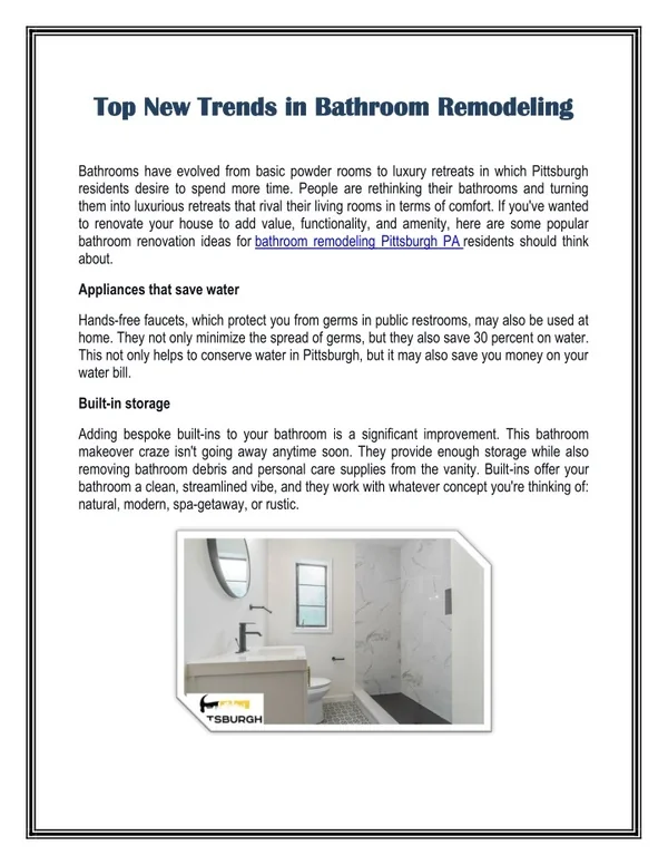 PPT - Top New Trends in Bathroom Remodeling PowerPoint Presentation ...