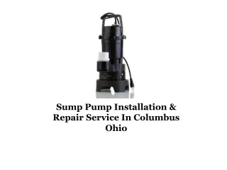 Sump Pump System _ Installation & Repair in Columbus